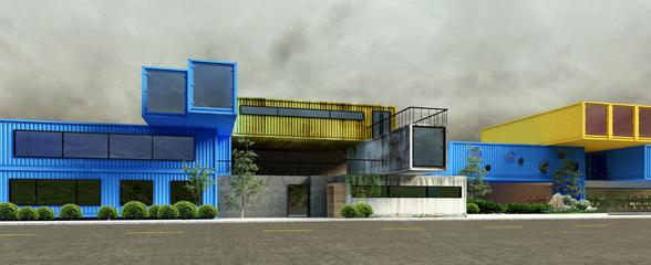 集裝箱建筑模型 創(chuàng)意與實(shí)用性的完美融合